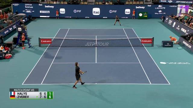 兹维列夫两盘抢七胜阿里斯，晋级迈阿密赛八强