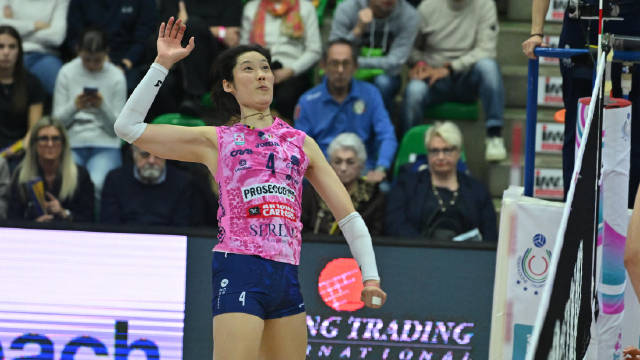 意甲女排半决赛首回合科内3-2逆转诺瓦拉集锦 朱婷21分MVP