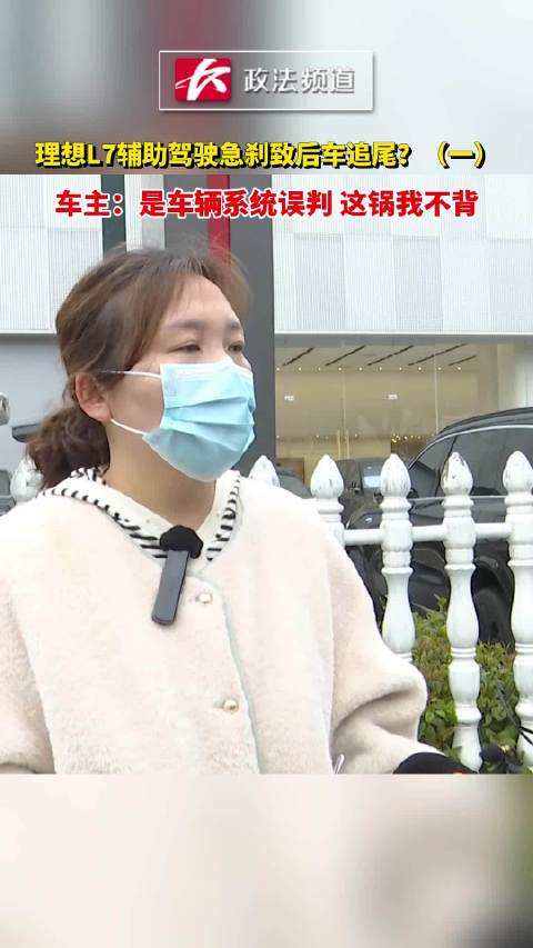 理想L7辅助驾驶急刹致后车追尾？（一）车主：是车辆系统误判，这锅我不背