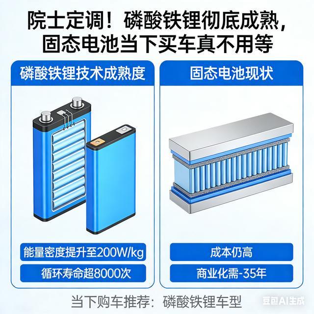 院士定调!磷酸铁锂彻底成熟,固态电池当下买车真不用等