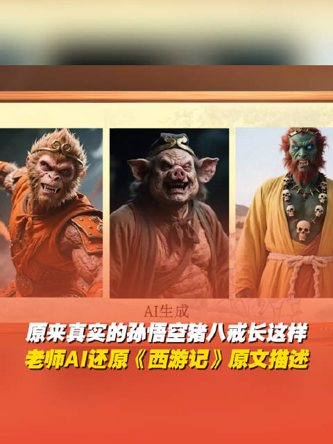 济南老师AI还原西游记人物长相