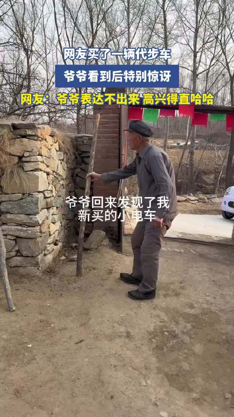 网友买代步车爷爷惊喜不已高兴直哈哈