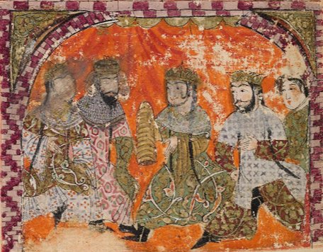 博德利安手稿中的插图，萨马克救回法罗赫鲁兹