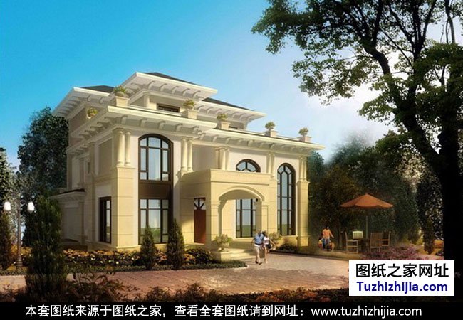 高档欧式别墅设计图纸,含效果图,外观高端大气|户型|剖面图|卫生间|平面图|配筋图_新浪新闻