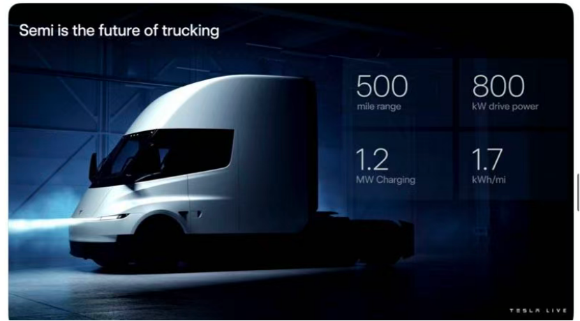 特斯拉新能源超充重卡Semi在全面升级后终于量产!