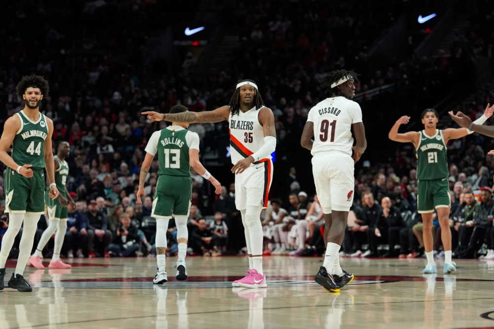 杨瀚森被下放发展联盟！开拓者7人上双狂胜残阵雄鹿 罗林斯36分生涯新高