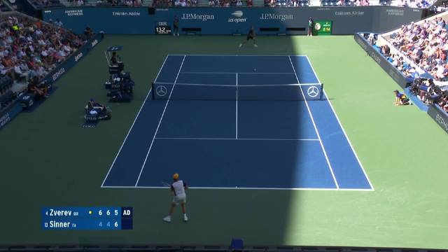 兹维列夫直落三盘胜辛纳晋级美网八强