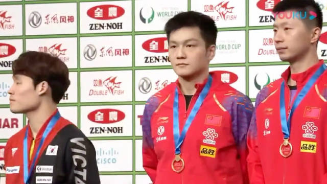 2019年团体世界杯男子颁奖典礼， 乒乓球 樊振东
