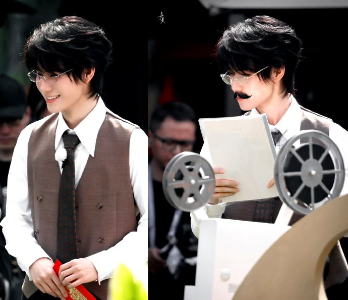 张真源近期在综艺节目中的“民国董事长”造型有何特别之处？