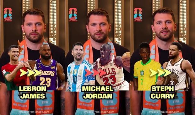 东契奇对标足坛和NBA巨星：C罗是詹姆斯，梅西乔丹