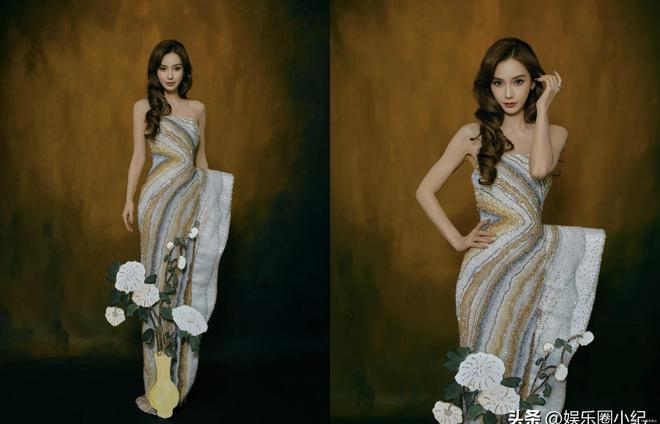 杨颖化身中式古典美人！穿星河鎏金裙尽显东方意韵