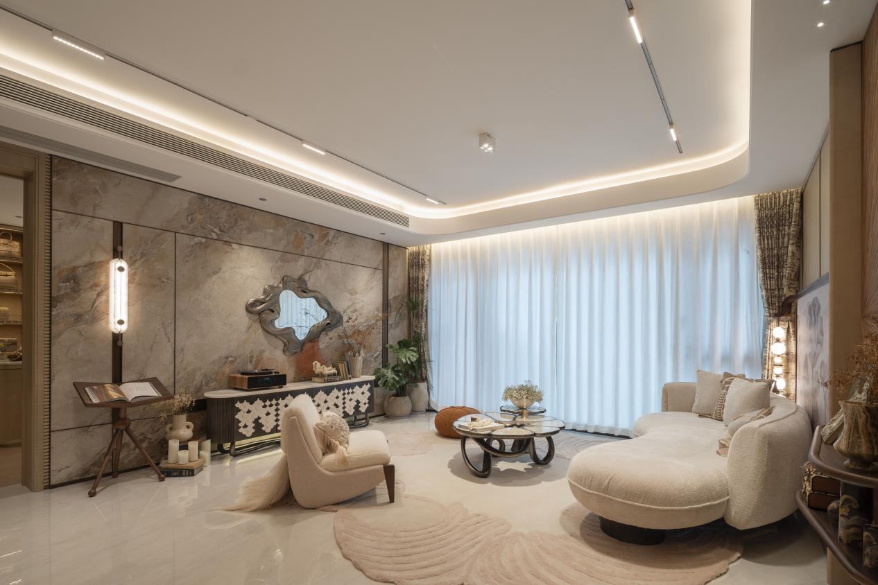 建筑面积约105㎡创意样板间实拍图   图片来源：招商林屿缦岛