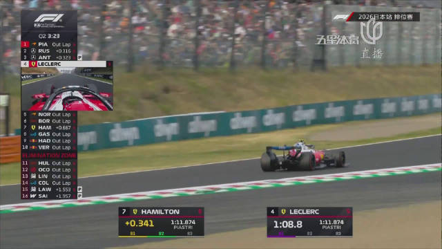 2026F1日本站勒克莱尔超车皮亚斯特里暂居第一