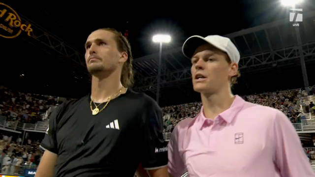 辛纳迈阿密横扫兹维列夫，豪取七连胜晋级决赛