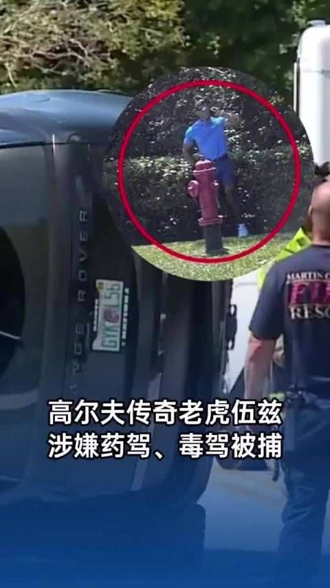 老虎伍兹车祸现场画面