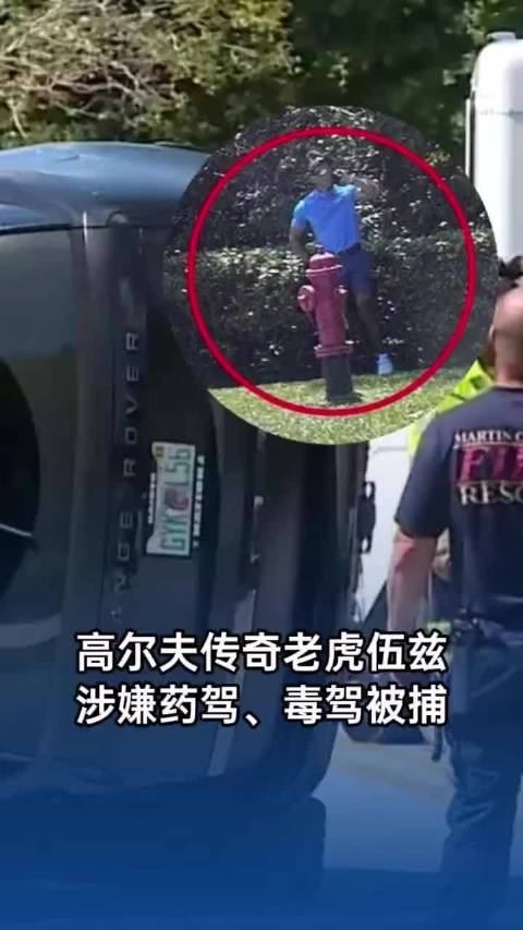 开路虎超卡车时，擦碰前车尾部侧翻，美国高尔夫球星老虎伍兹被捕