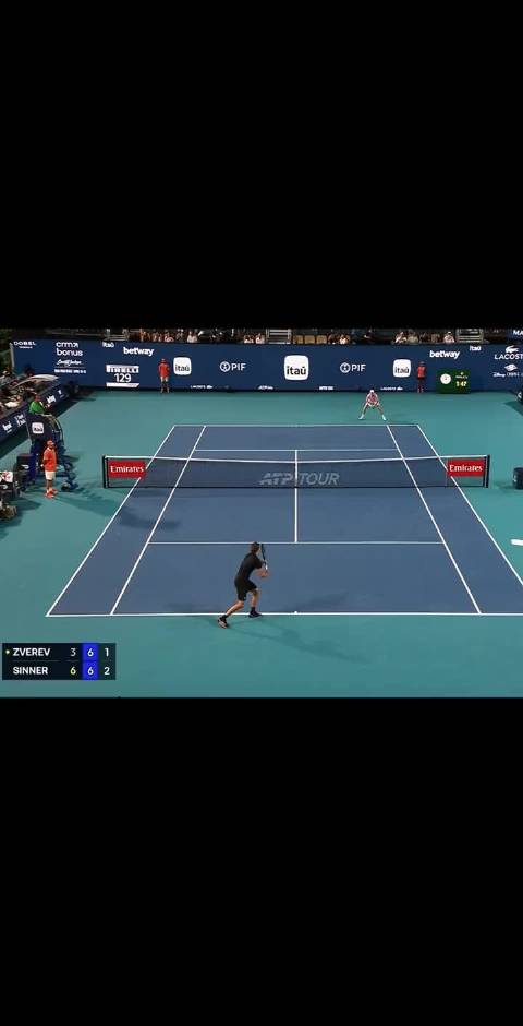 辛纳迈阿密赛2比0胜兹维列夫，阳光双赛双杀对手晋级决赛