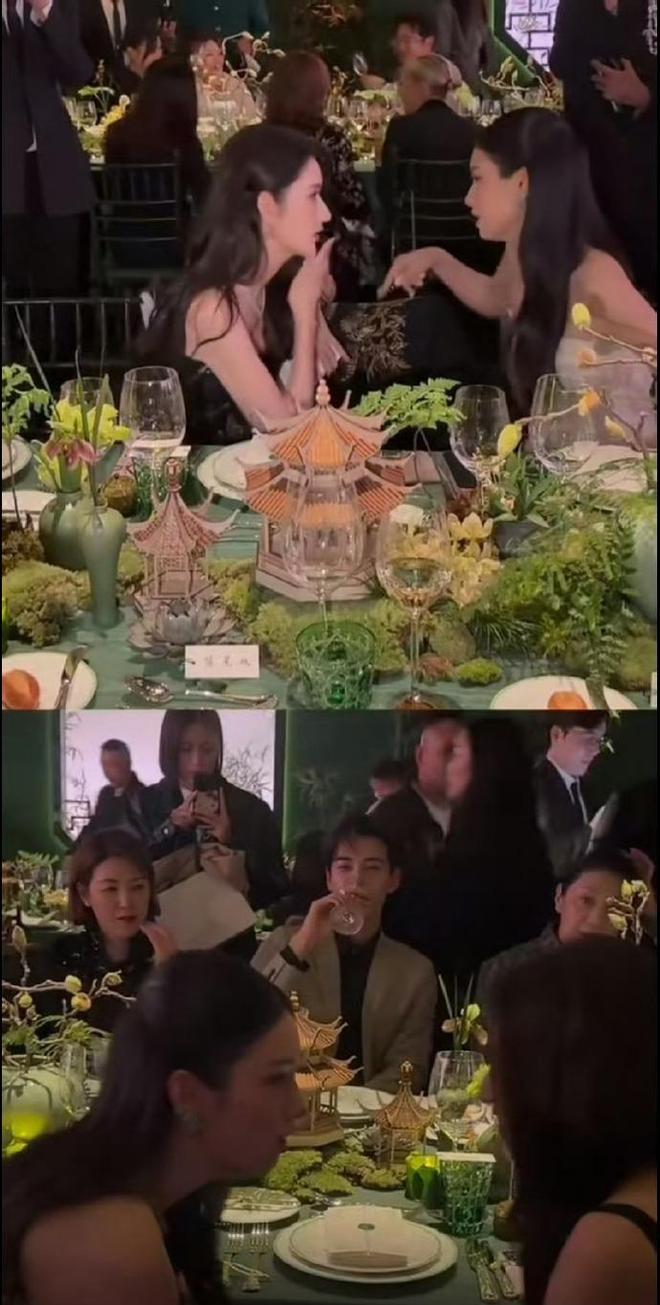 “唠嗑姐妹花”王玉雯周也在迪奥晚宴热聊，陈星旭再现观望表情