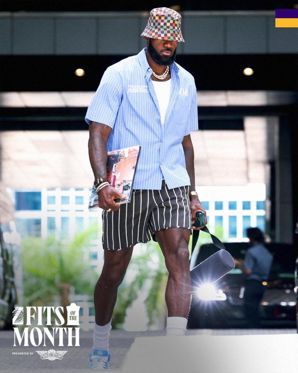 三月最佳穿搭！湖人社媒晒詹姆斯、东契奇个人时尚穿搭照片