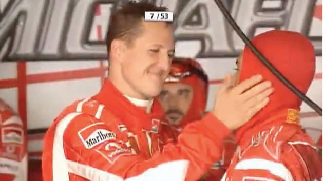 舒马赫法拉利爆缸退赛，错失第8冠希望