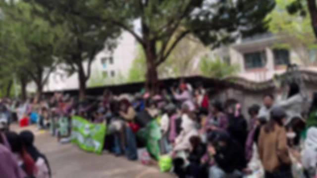 今天超多小海棠接兮兮上班 丁禹兮好高的人气 兮棠99