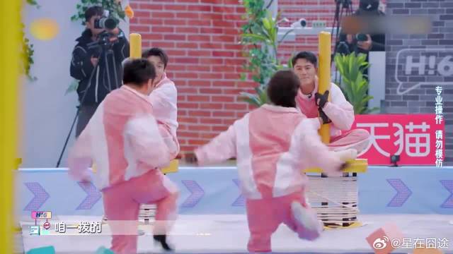 白鹿百米冲刺！拖着欧豪原地转圈，豪哥差点吐了