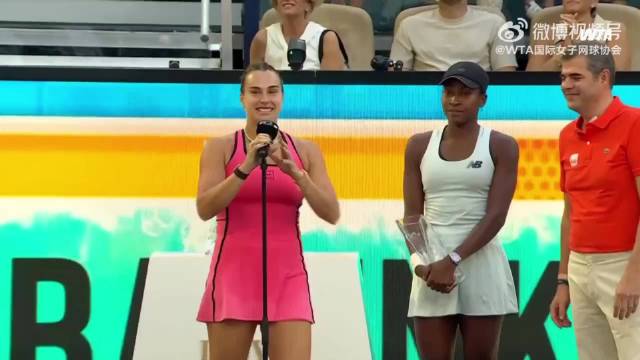 萨巴伦卡迈阿密站卫冕阳光双冠，幽默致谢团队甜蜜告白未婚夫