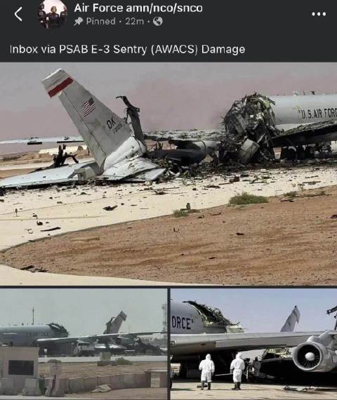 伊朗导弹袭击沙特美军基地致E3预警机受损