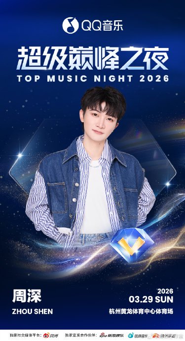 周深在QQ音乐巅峰之夜的正式演出具体在什么时间？