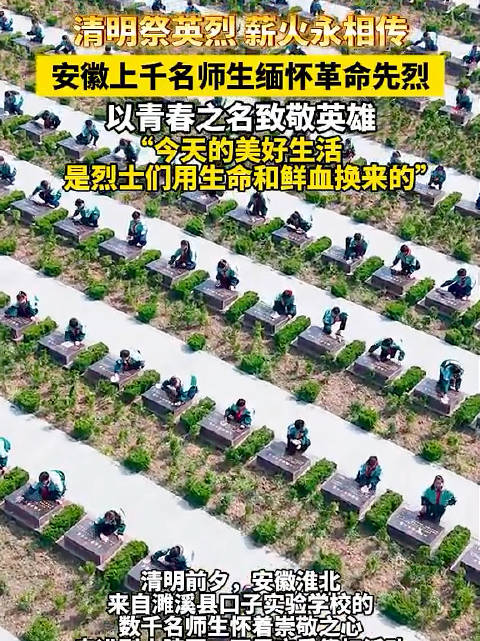 安徽千名师生为烈士扫墓安徽这一幕看哭了