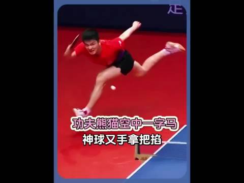樊振东空中劈叉一字马，樊振东 ，雨果 ，乒乓球降维打击名场面