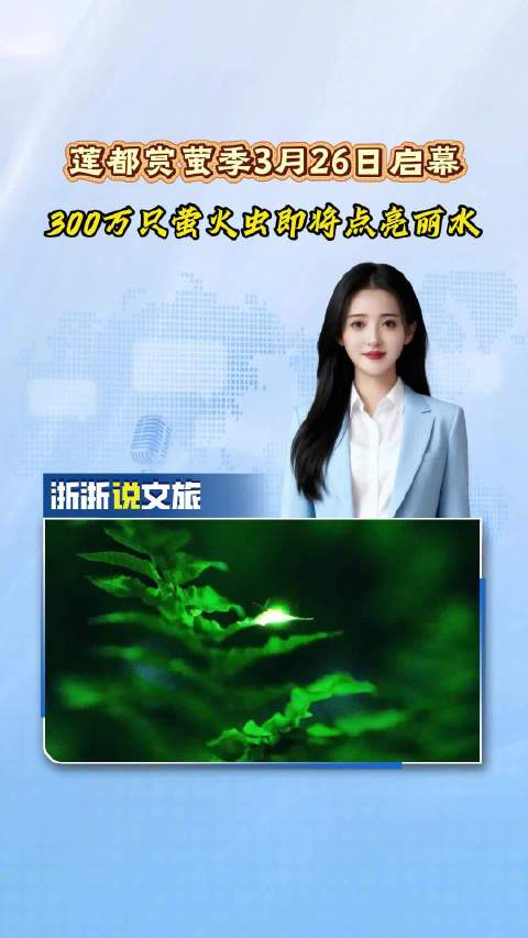 300万只萤火虫即将点亮丽水！莲都赏萤季3月26日启幕园浙江一定很美