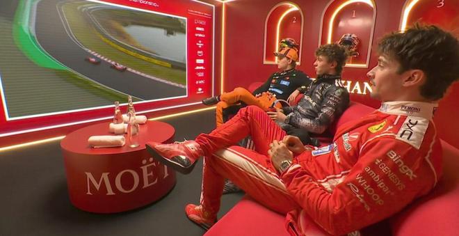 回看和汉密尔顿缠斗片段，勒克莱尔：我以为我要爆胎了