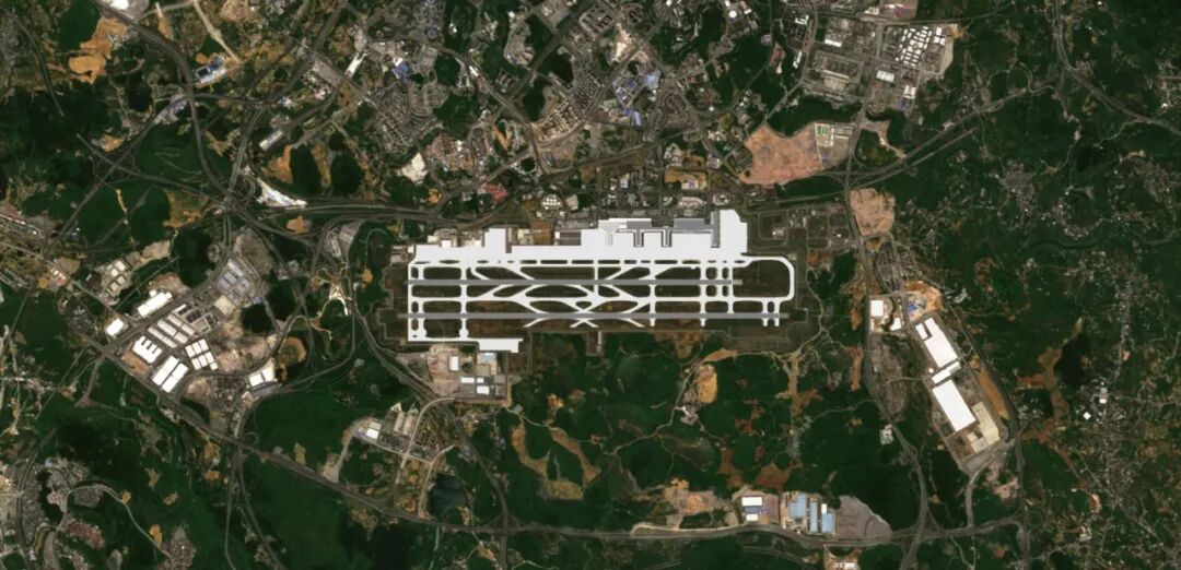 全国枢纽机场平面图总览,哪座机场面积最大?(双跑道篇)