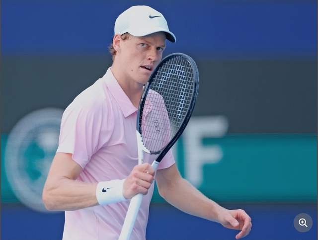 辛纳第4次闯入迈阿密站四强并列历史第七,“阳光双冠”仅差两胜