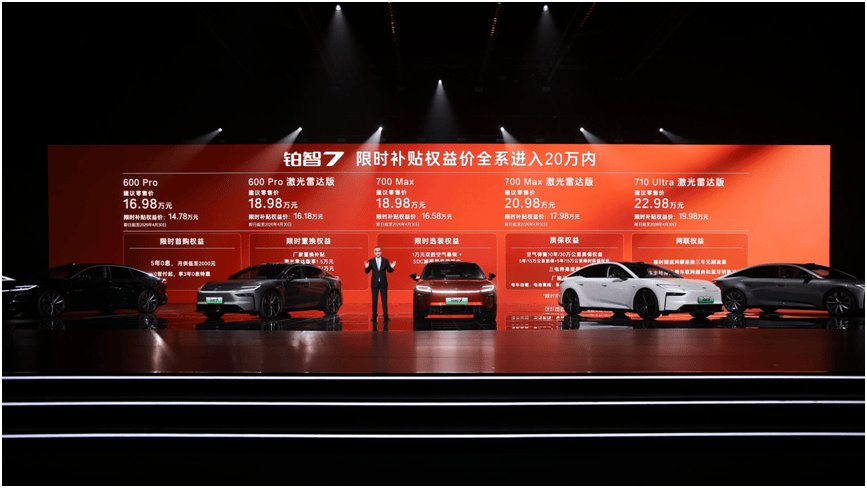 限时补贴权益价14.78万起！广汽丰田纯电旗舰铂智7正式上市