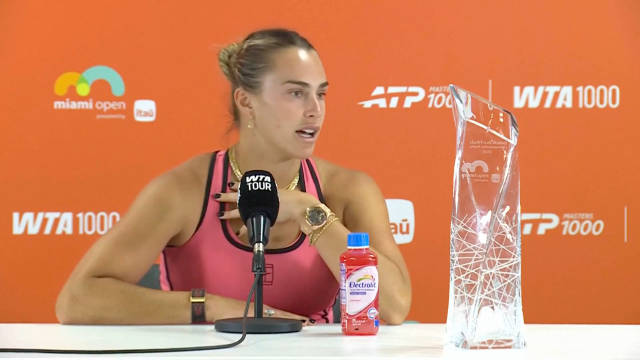 萨巴伦卡谈澳网失利后自己心态的改变