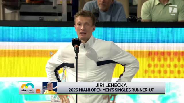吉里·莱赫切卡在迈阿密决赛负于辛纳后发言