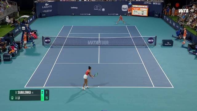 萨巴伦卡卫冕迈阿密赛冠军，包揽阳光双冠