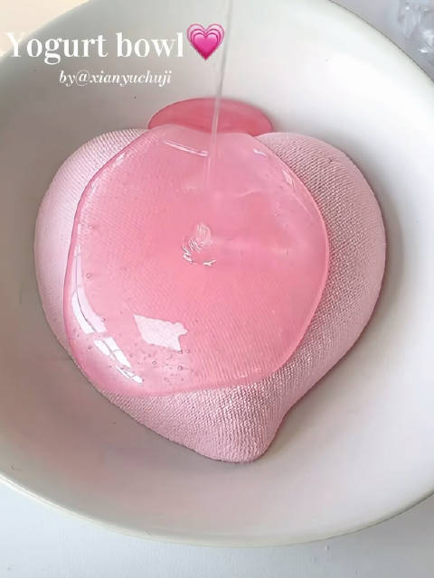 粉色琉璃获酸奶碗
