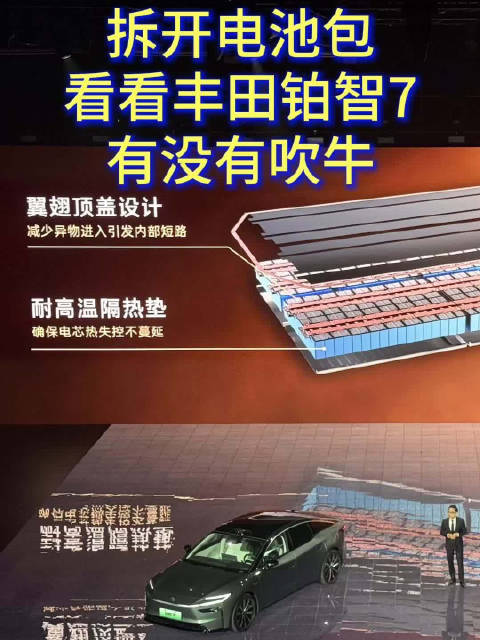 丰田铂智7电池包拆解展示，气凝胶隔热材料未缩水