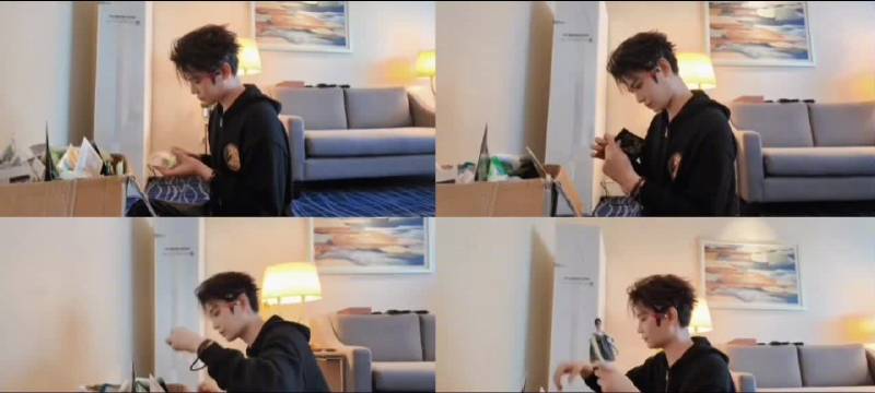 丁禹兮拆粉丝互换礼物，超级巅峰之夜vlog曝光