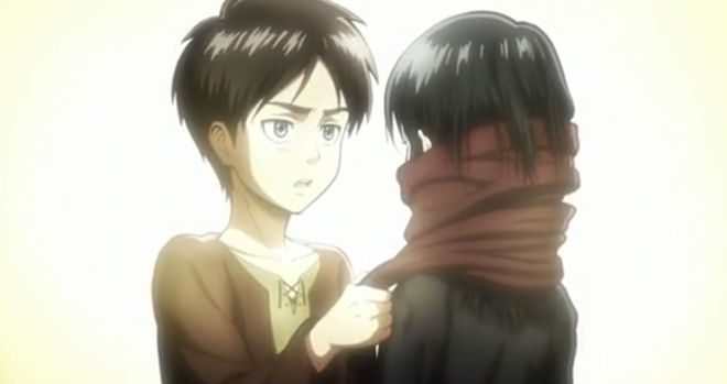 进击的巨人：三笠对艾伦有爱慕之情吗？反观艾伦呢