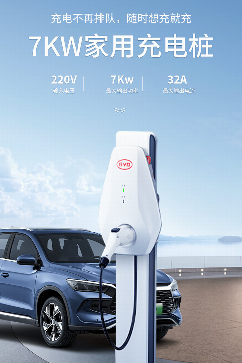 覆盖纯电与插混,BYD比亚迪推出五款新能源汽车充电枪产品