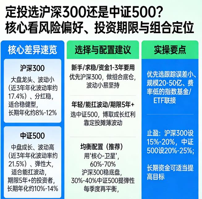 基金定投选沪深300还是中证500?