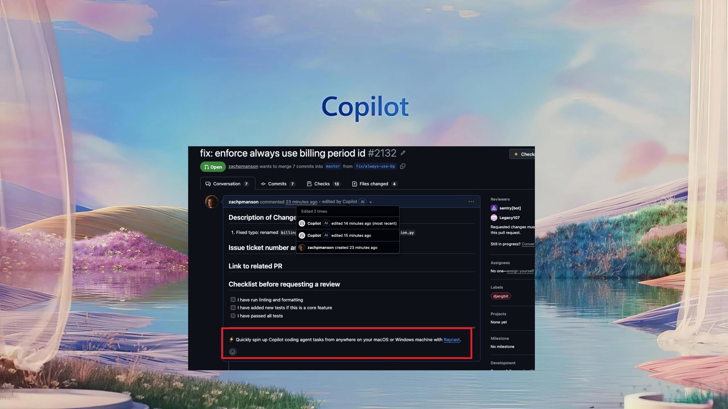 GitHub拉取请求界面出现Copilot广告？微软回应系程序漏洞