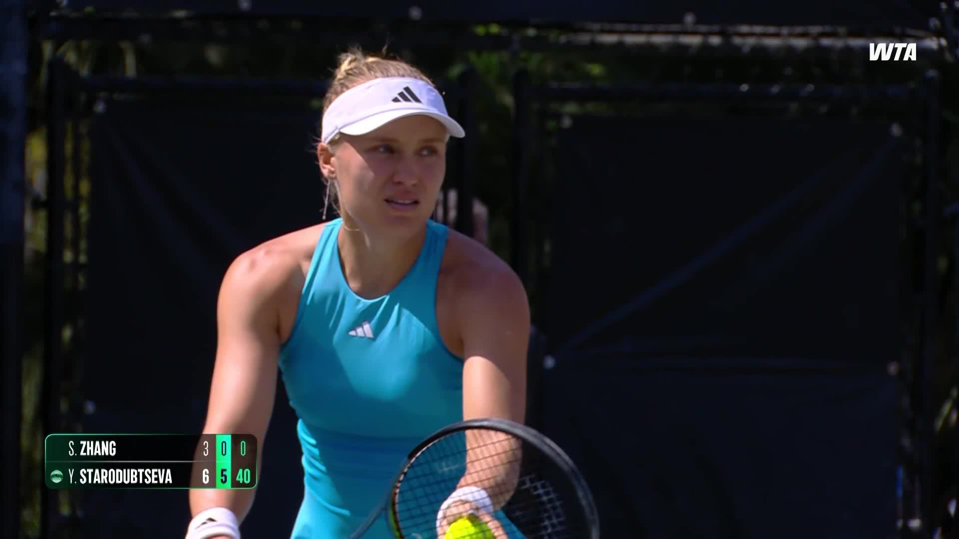 张帅查尔斯顿站首轮0比2不敌斯塔罗杜布采娃