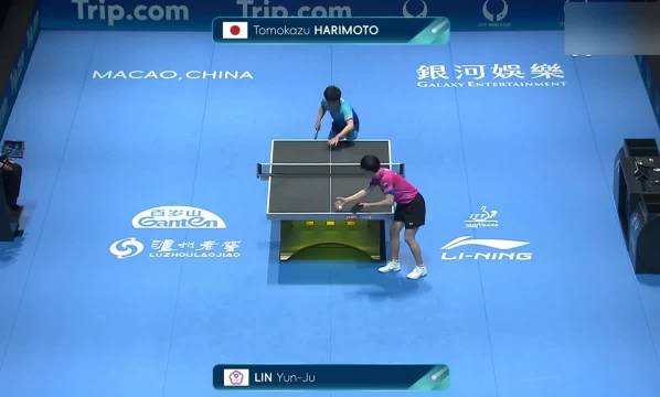 张本智和鹰眼挑战失败，林昀儒4比1获胜