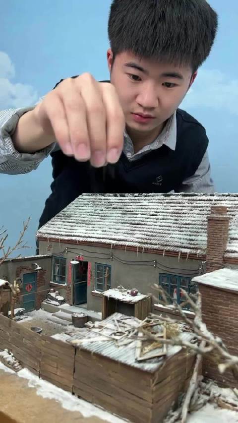 40多天复原电视剧《人世间》周秉昆的老家，巧手制作的小模型，太有年代感了