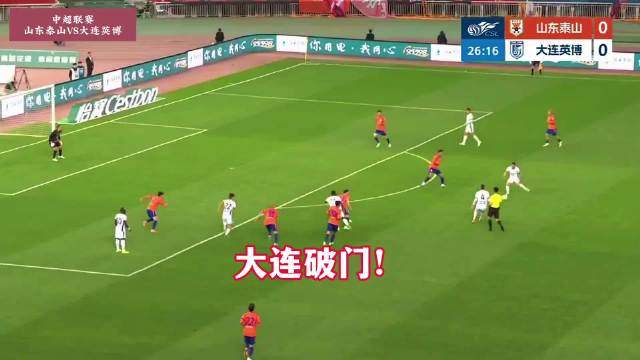 大连英博客场2比1爆冷击败山东泰山